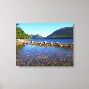 Jordan Pond I i Acadias nationalpark Canvastryck