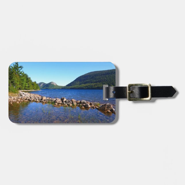 Jordan Pond I vid Acadia National Park Bagagebricka (Horisontell Framsida)