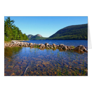 Jordan Pond I vid Acadia National Park Hälsningskort