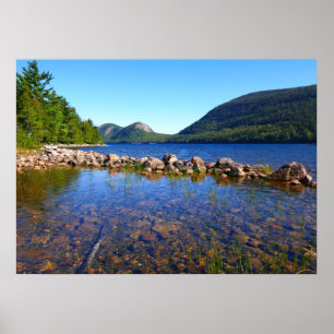 Jordan Pond I vid Acadia National Park Poster