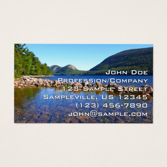 Jordan Pond I vid Acadia National Park Visitkort (Framsidan)