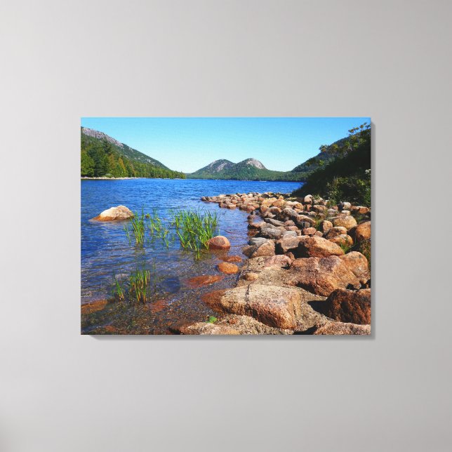 Jordan Pond II vid Acadia National Park Canvastryck (Framsida)
