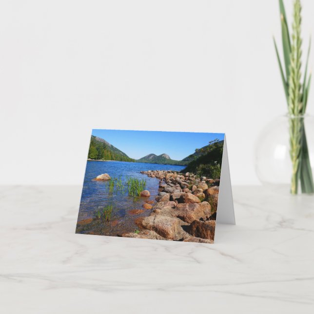 Jordan Pond II vid Acadia National Park Kort (Framsida)