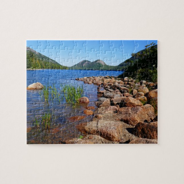 Jordan Pond II vid Acadia National Park Pussel (Horisontell)