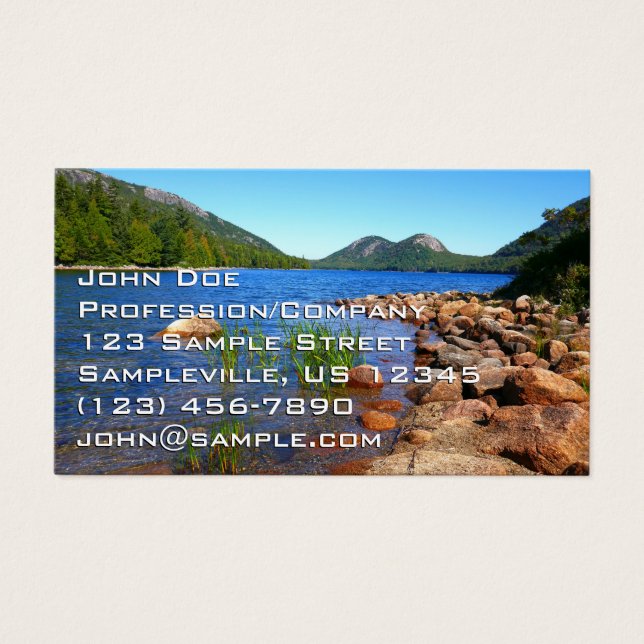 Jordan Pond II vid Acadia National Park Visitkort (Framsidan)