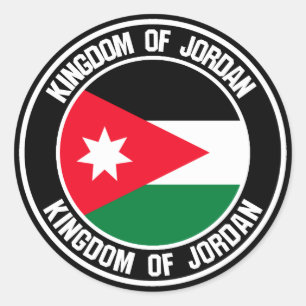 Jordan Round Emblem Runt Klistermärke