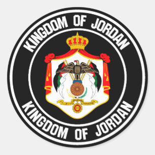 Jordan Round Emblem Runt Klistermärke