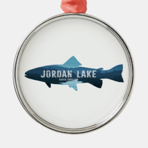 Jordan Sjö North Carolina Fish Julgransprydnad Metall
