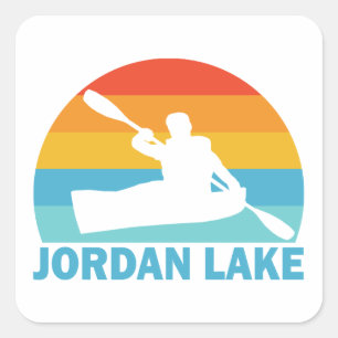 Jordan Sjö North Carolina Kayak Fyrkantigt Klistermärke