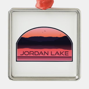 Jordan Sjö North Carolina Red Sunrise Julgransprydnad Metall