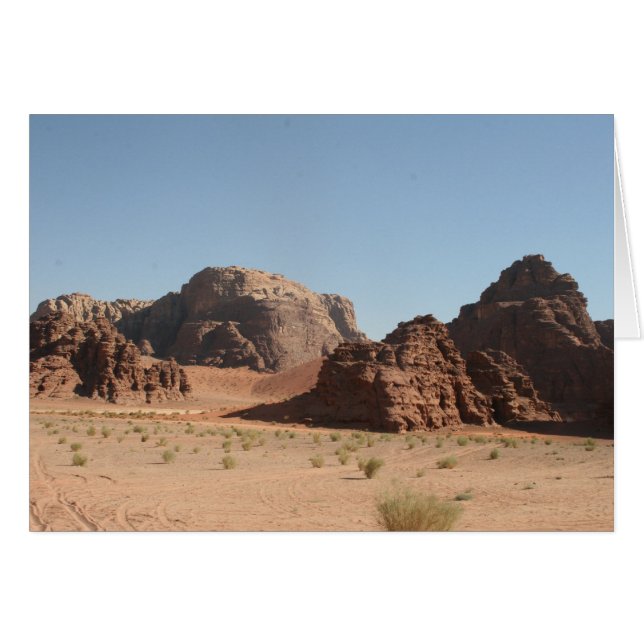 Jordan wadi rum hälsningskort (Framsidan Horizontal)