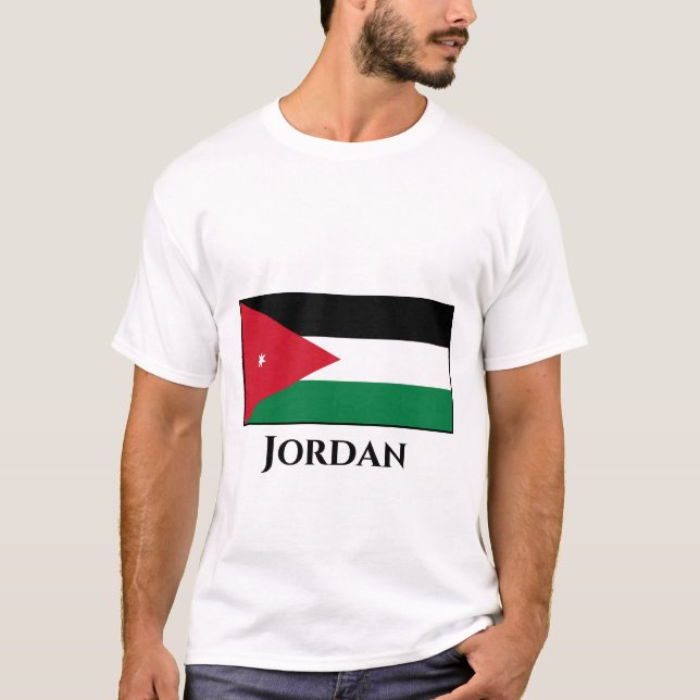 Jordanflagga T Shirt (Framsida)