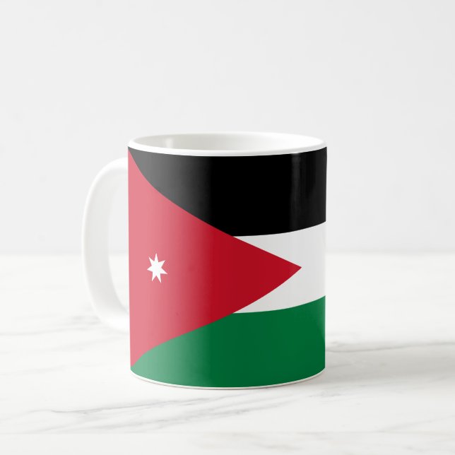 Jordanien Flagga Kaffemugg (Framsida vänster)
