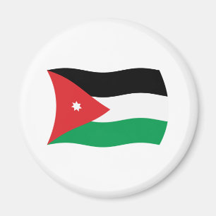 Jordanien Flagga Magnet