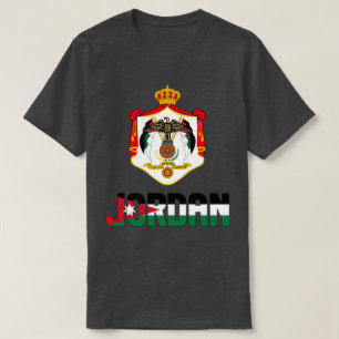 Jordanien Flagga och Jacka av Arm Patriotic T Shirt