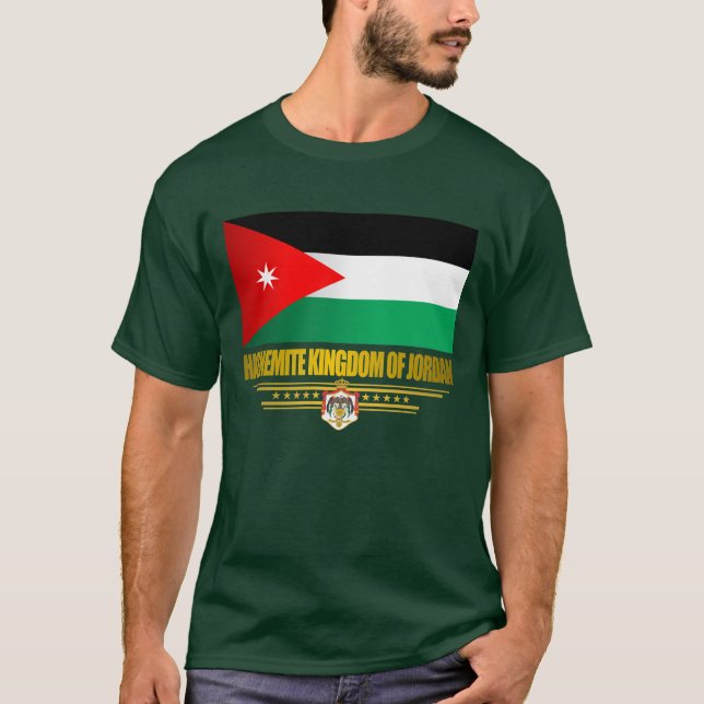 Jordanien Flagga T-shirt (Framsida)