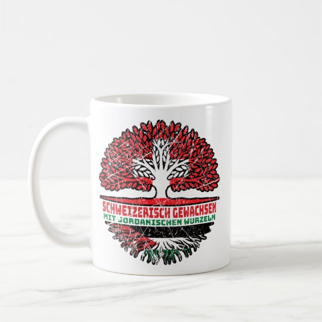 Jordanien Jordanisch Schweizer Schweiz Baum Wurzel Kaffemugg (Vänster)