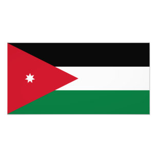 Jordanien - jordansk flagga fototryck