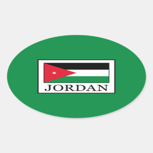 Jordanien Ovalt Klistermärke