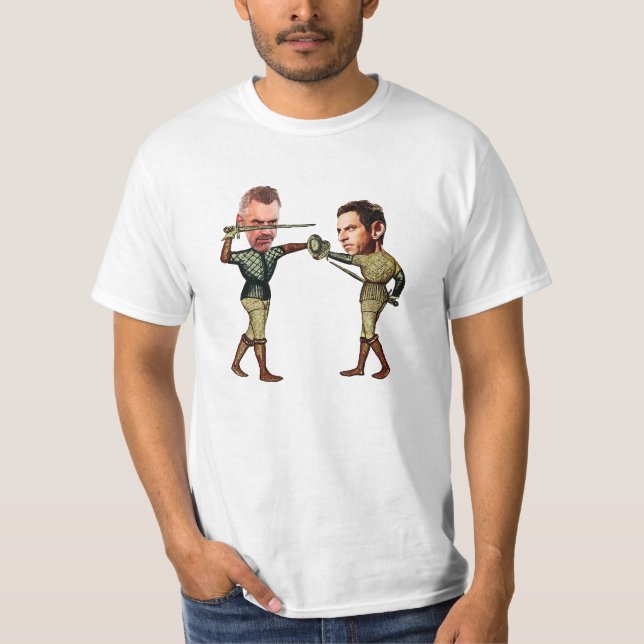 Jordanien Peterson vs Sam Harris T Shirt (Framsida)