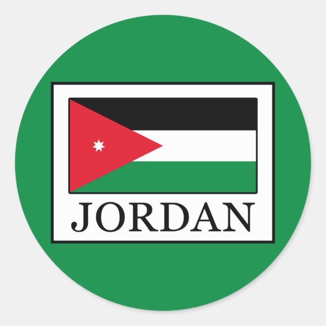 Jordanien Runt Klistermärke (Framsida)