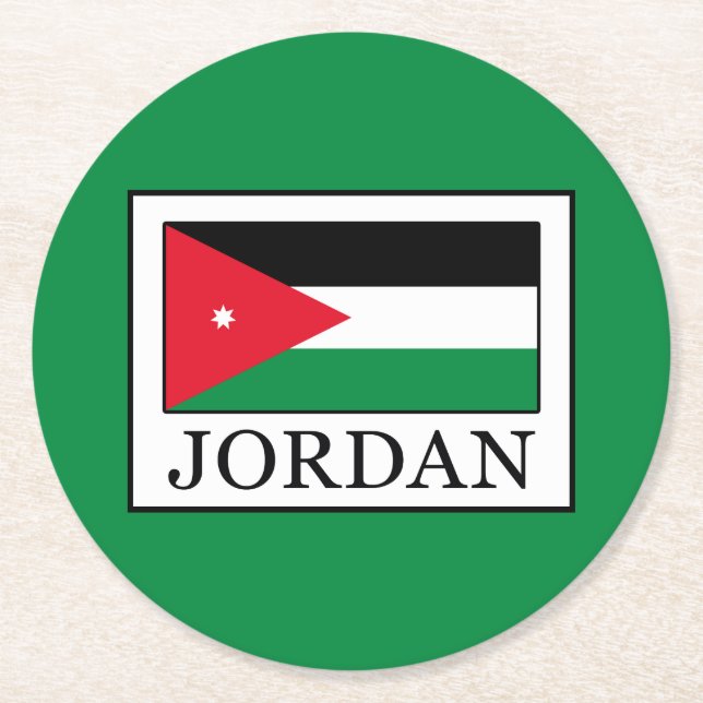 Jordanien Underlägg Papper Rund (Framsidan)