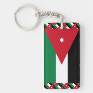 Jordanienflagga Nyckelring