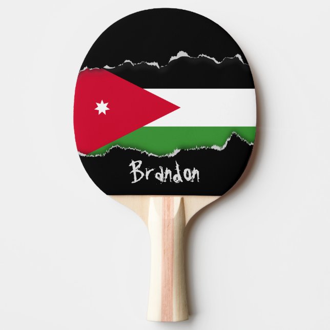 Jordanienflagga Pingisracket (Framsidan)