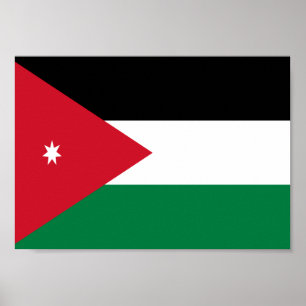 Jordanienflagga Poster