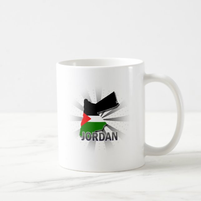 Jordanienflaggakarta 2,0 kaffemugg (Höger)