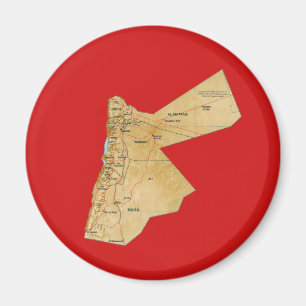 Jordanienkartamagnet Magnet