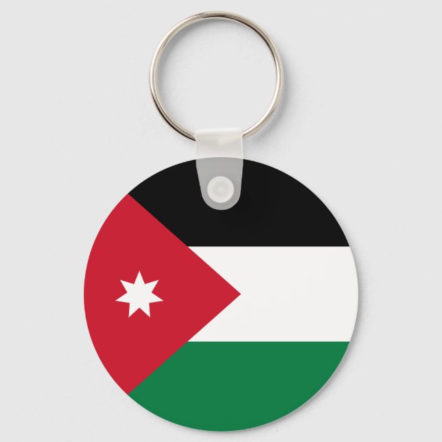 Jordaniens flagga nyckelring (Framsida)