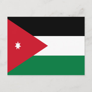 Jordaniens flagga vykort