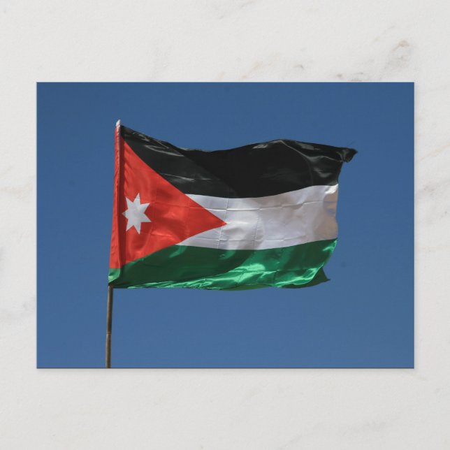 jordaniens flagga vykort (Framsida)