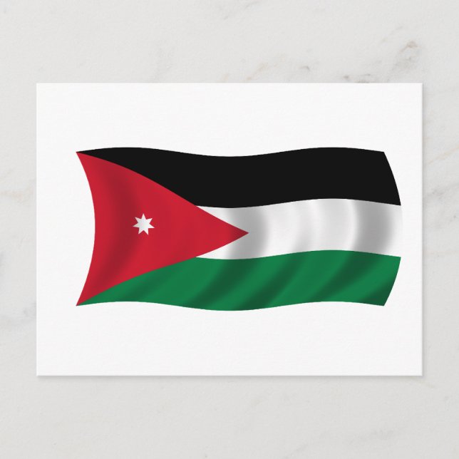 Jordaniens flagga vykort (Framsida)