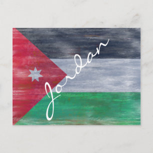 Jordaniens katastrofala jordanska flagga vykort