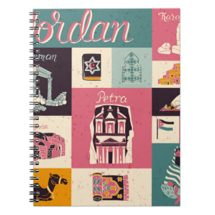 Jordaniens kultur och färg. Samling Anteckningsbok