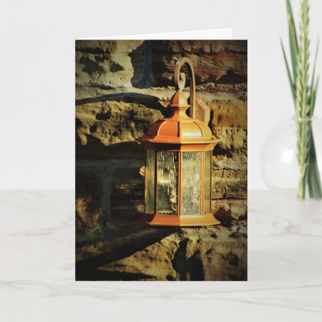 Jordaniens lampa födelsedagskort kort (Framsida)