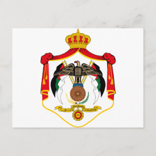Jordaniens statsvapen vykort