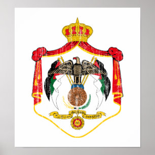Jordanienvapensköld Poster