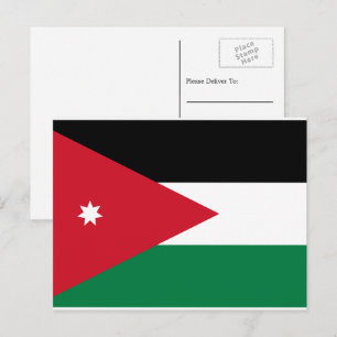 Jordanisk flagga, Flagga för Jordanien Vykort