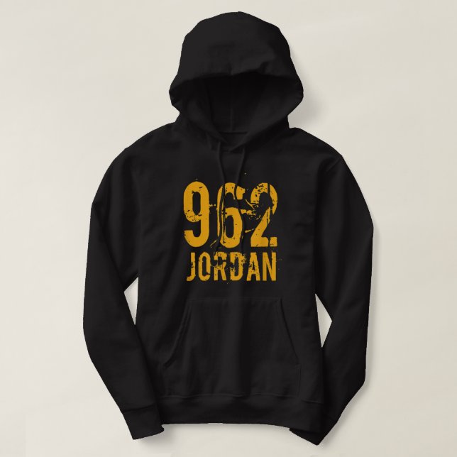 Jordanområdeskod 962 hoodie (Design framsida)