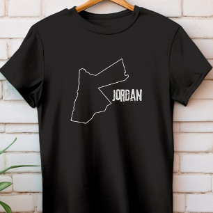 Jordansk Nation Gräns i Jordanien Land, Jordanien T Shirt