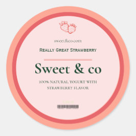 Jordbärsetiketter, Murkla Etiketter, Kroppssmör Runt Klistermärke