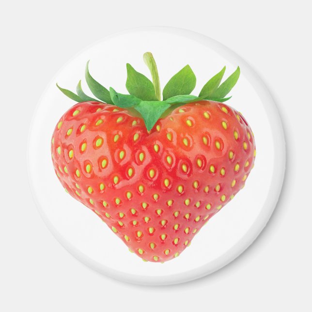 Jordbärshjärta Magnet (Framsidan)