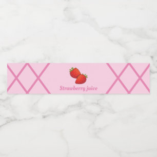 Jordbärssaft Vattenflaska Etikett