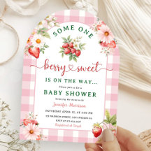 Jordberry Baby Shower Girl Rosa Berry Arched