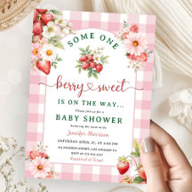 Jordberry Baby Shower Girl Rosa Berry Sweet