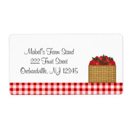 Jordberry Basket Business Label Fraktsedel
