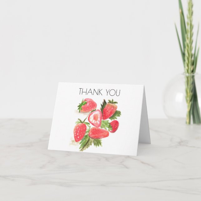 Jordberry Berry 1:a födelsedag Tack (Framsida)